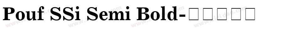 Pouf SSi Semi Bold字体转换